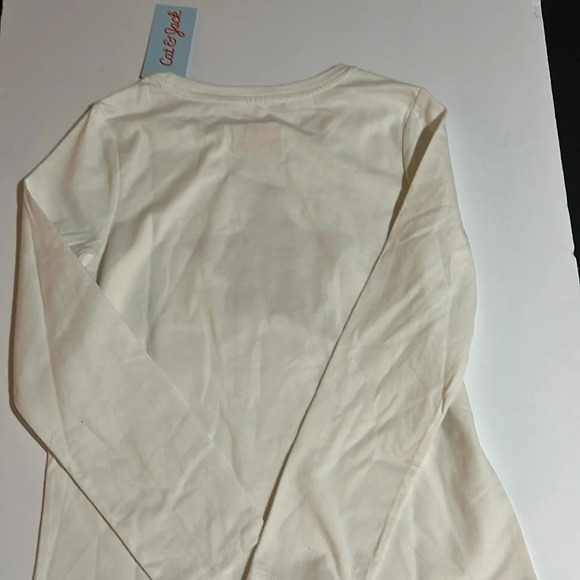 Girls, long sleeve white shirt size 6/7 NWT - Picture 4 of 4